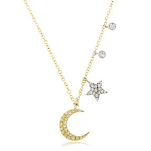 Essential Moon and Star Diamond Necklace image 0