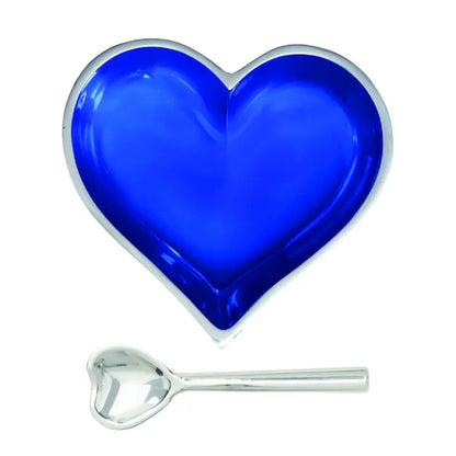 Heart Dish with Spoon - Sapphire image