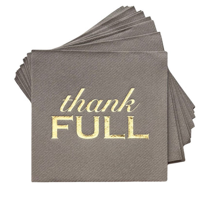 Thanksgiving Cocktail Napkins - Thank FULL image