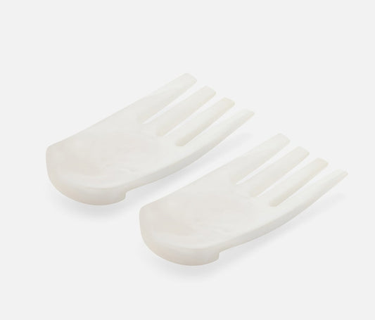 White Swirled Serving Set image 0
