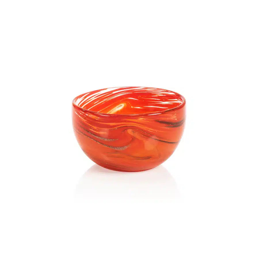 Orange Delphine Glass Bowl - Small image