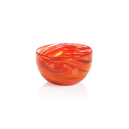 Orange Delphine Glass Bowl - Small image
