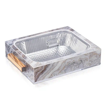 Lucite Pan Holder with Lid - Agate image