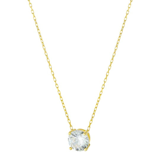 17mm Solitaire Stone Necklace image 0