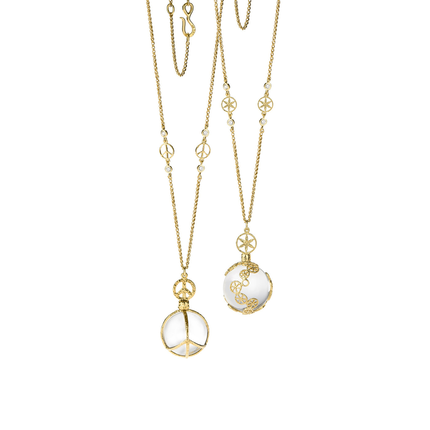 18K Crystal Ball Pendant Necklace – Effortless Glamour image 0
