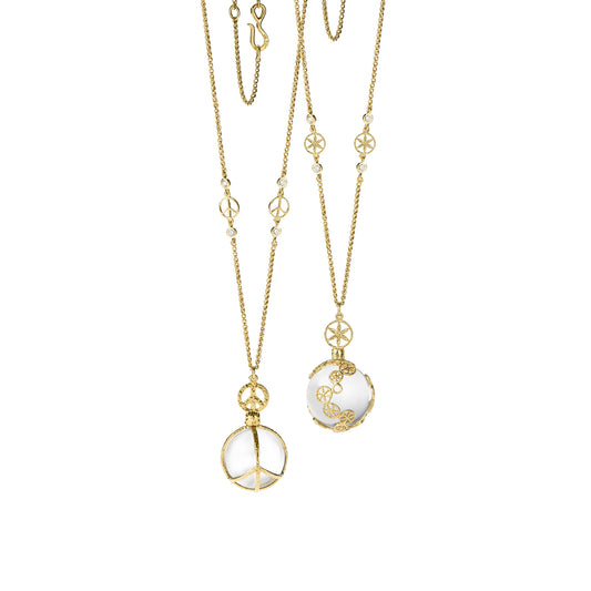 18K Crystal Ball Pendant Necklace – Effortless Glamour image 0