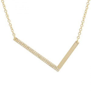 14K Diamond Large Initial Necklace image 0