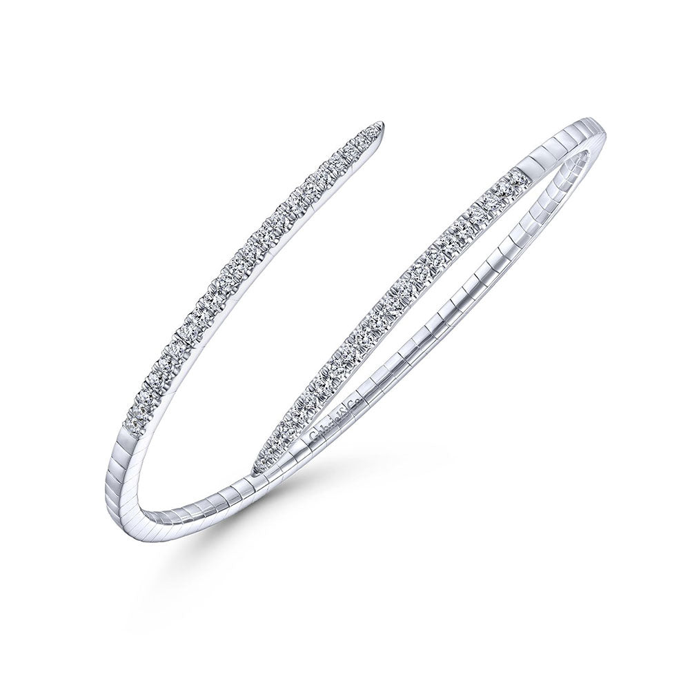 14K Diamond Spiral Bracelet image 1