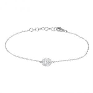 14k White Gold Diamond Bracelet image 0