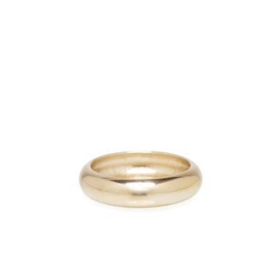 14K Half Round Wide Band Ring image 0