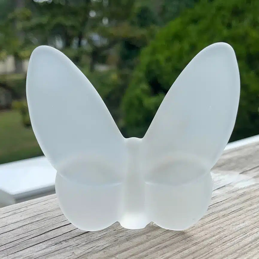 Crystal Butterfly Decor – Elegant Home Accent Gift - Small, Frosted image