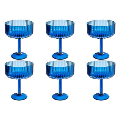 Mesa Acrylic Clear Drinkware - Cobalt Blue, Coupe image