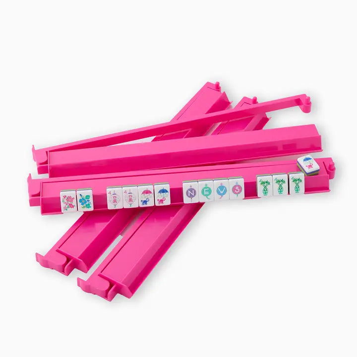 Mahjong Rack & Pusher Set - Hot Pink image