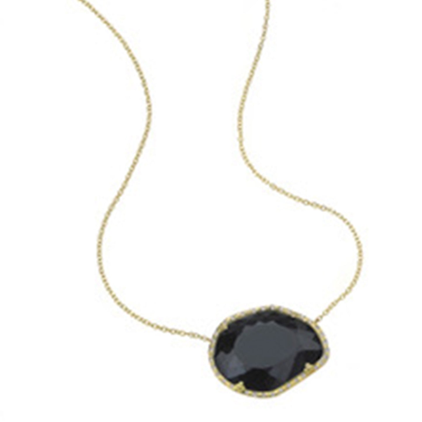 18K Gold and Black Onyx Necklace – Jewelry Made to Shine image 0