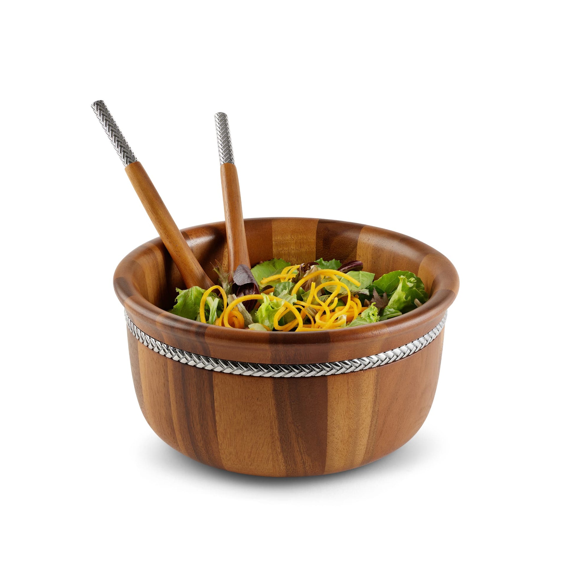 Nambe' Salad Bowl with Servers image 1