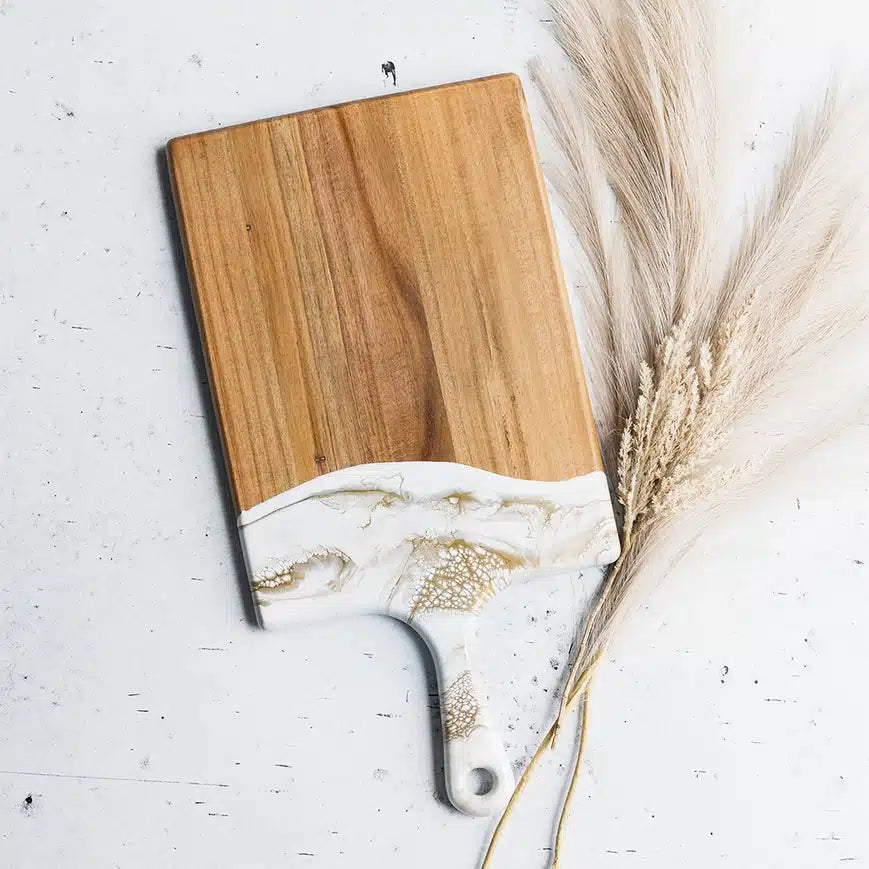 Large Acacia Cheese Board - Gold Quartz image