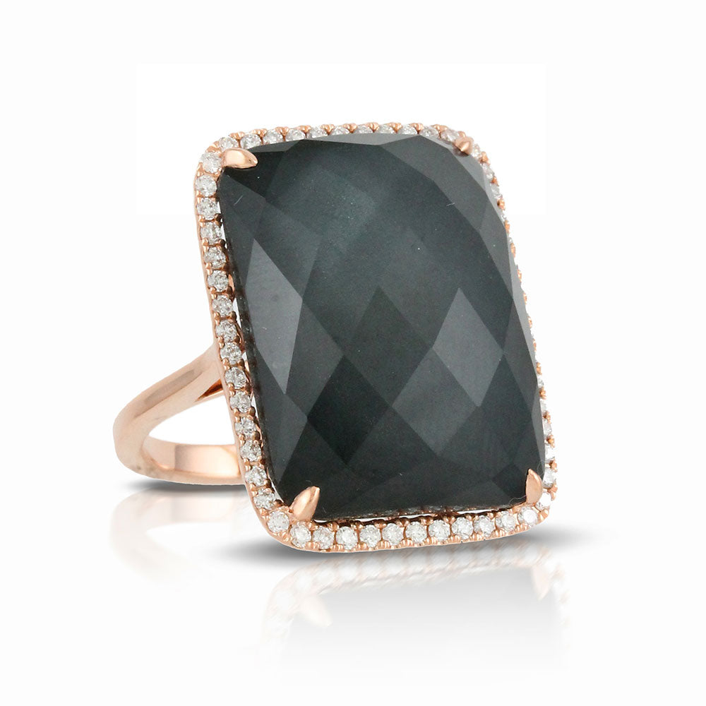 18K Hematite and Diamond Cocktail Ring image 0