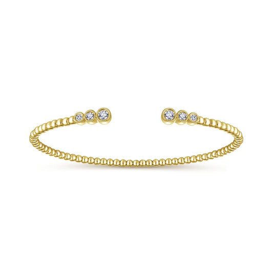 14K Open Bangle with Diamonds image 0