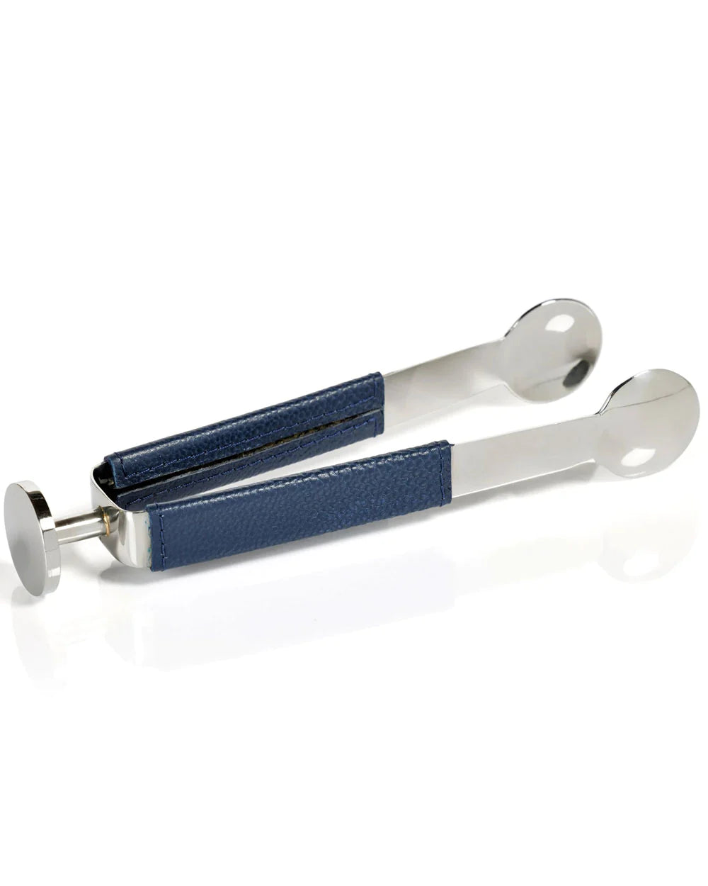 Laguna Nickel & Leather Ice Tong image 0