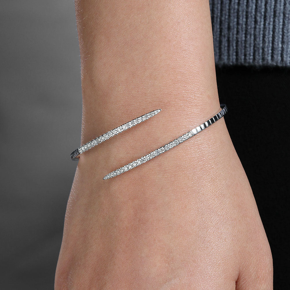 14K Diamond Spiral Bracelet image 3