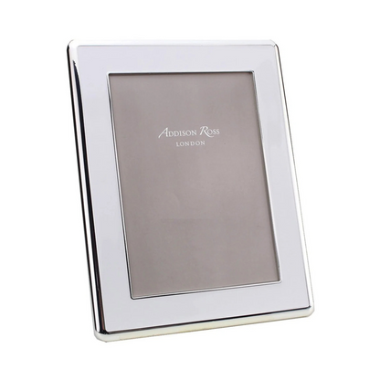 Addison Ross Curved Enamel Frame - 5x7, White/Silver image