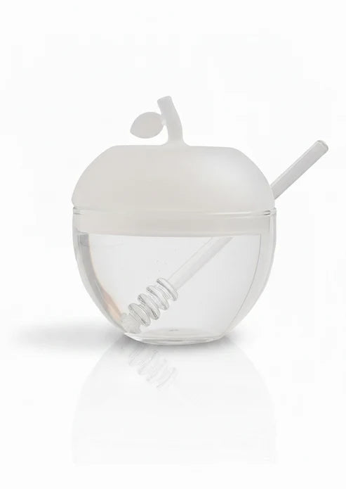 Frosted & Clear Large Honey Dish