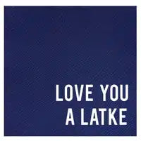 Hanukkah Cocktail Napkins - Love You a Latke image