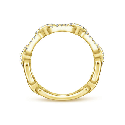 14K Diamond Link Ring image 1