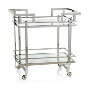 Harry's Polished Steel Bar Cart image 0