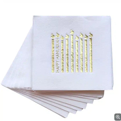 Hanukkah Cocktail Napkins - Happy Hanukkah image