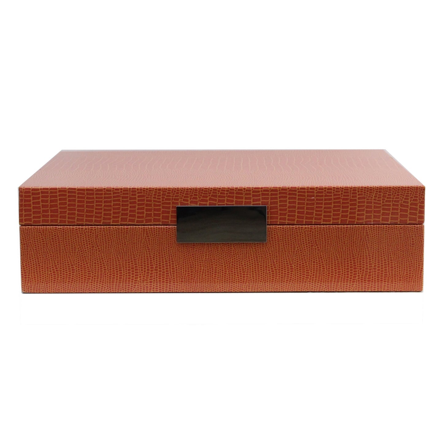 Large Orange Croc Box with Silver image 0