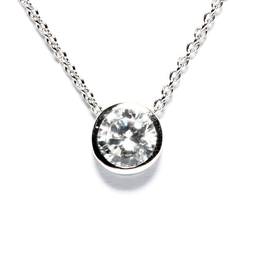 CZ Solitaire Pendant image 0