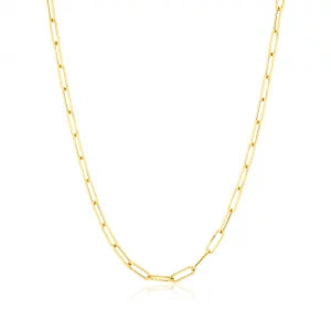 14K YG Paper Clip Necklace image 0