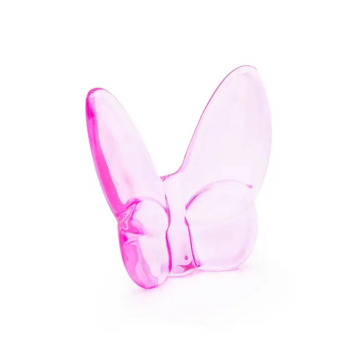 Crystal Butterfly Decor – Elegant Home Accent Gift - Large, Pink image