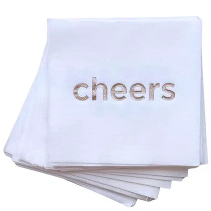 Cheers Cocktail Napkins - White image