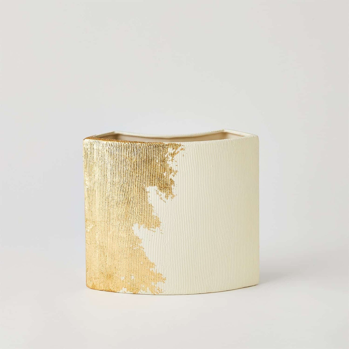 Splashy Gold Leaf Vase - Small image