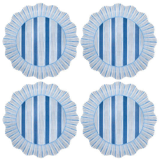 Cabana Stripe Melamine Plate Set of 4