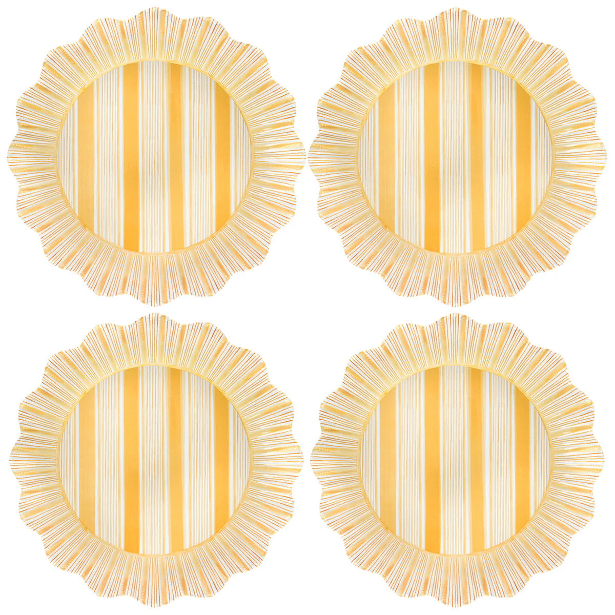 Cabana Stripe Melamine Plate Set of 4