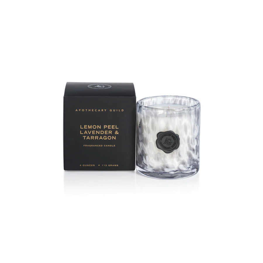 AG Opal Glass Candle Lemon Peel Lavander & Tarragon
