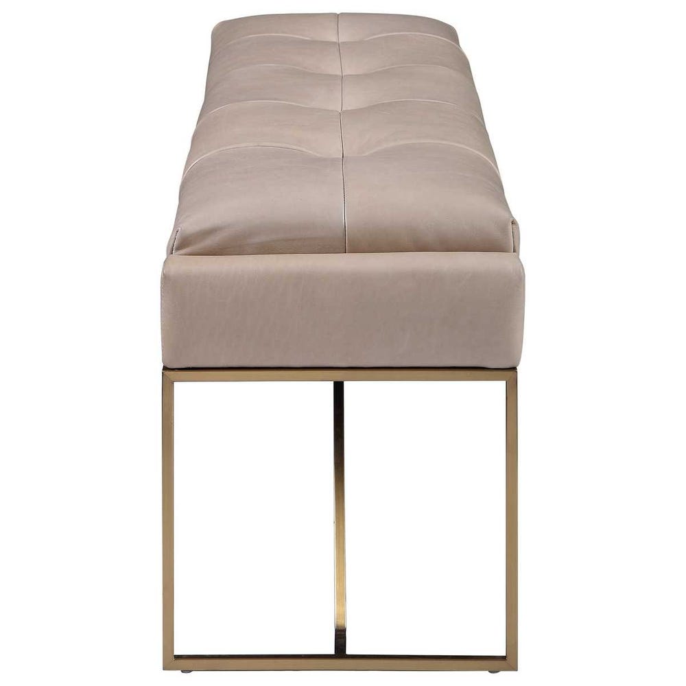 UTTERMOST Trestle Leather Bench