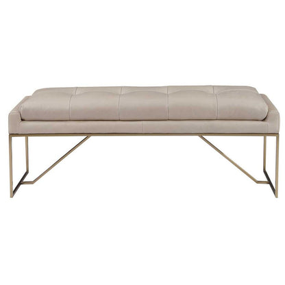 UTTERMOST Trestle Leather Bench