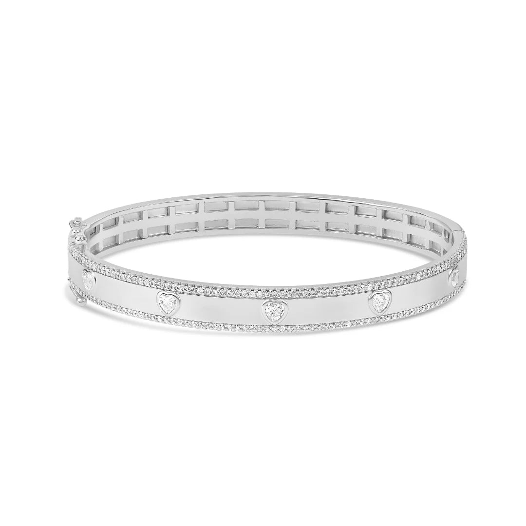 Pavé Hearts Bangle