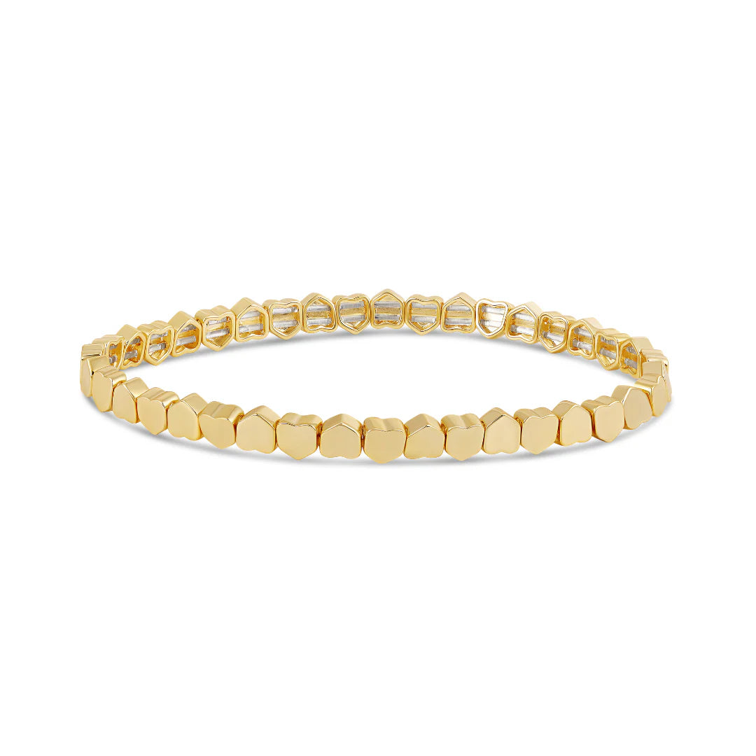 Mini Solid Stretchy Heart Bracelet