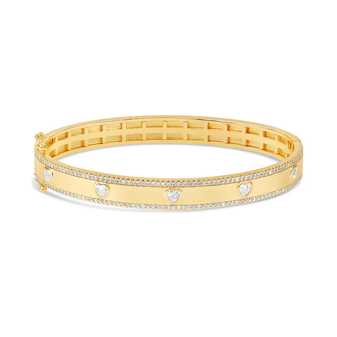 Pavé Hearts Bangle