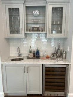 Modern kitchen with white interior