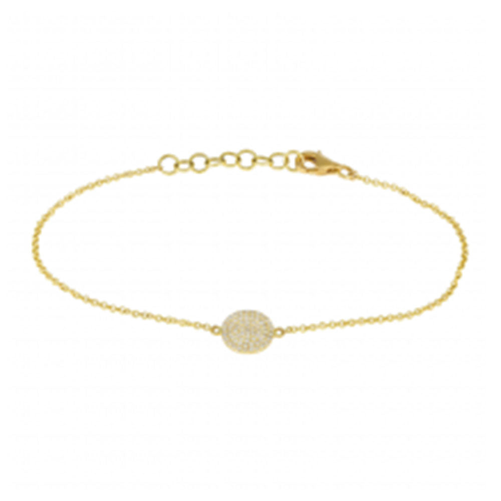 14K Diamond Disc Bracelet image 0