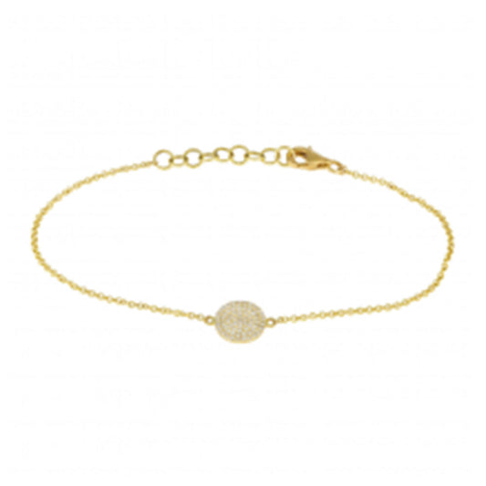 14K Diamond Disc Bracelet image 0