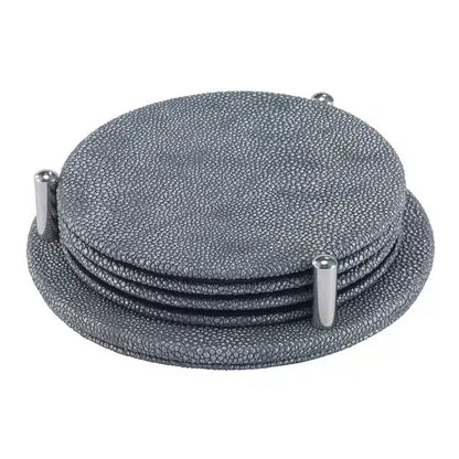 Stingray Round Coasters - Grey image