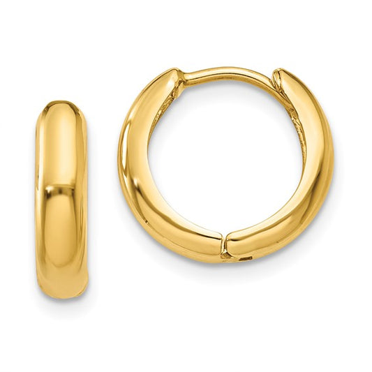 14k Polished Hinged Hoop Earrings image 0