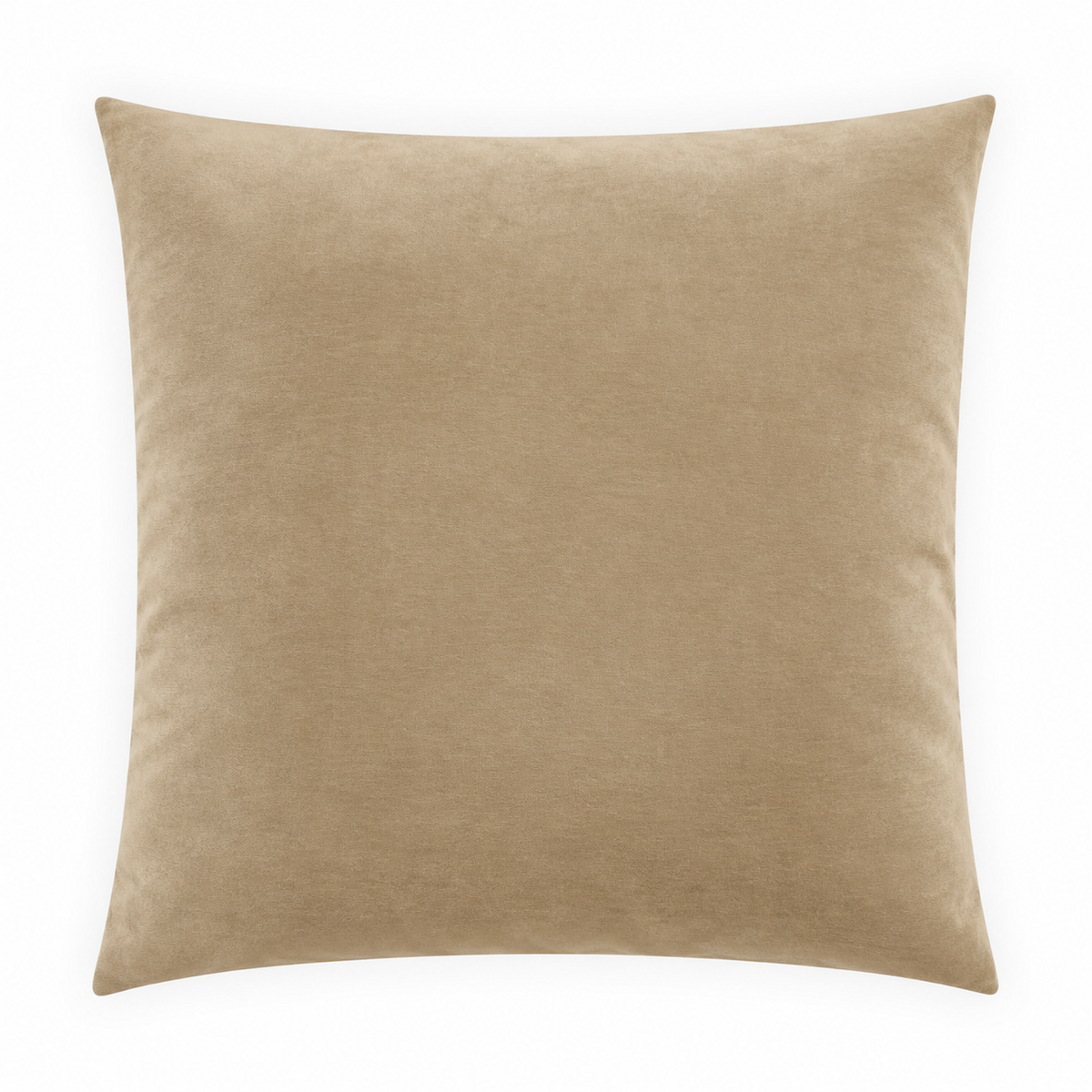 Beige Velvet Pillow - 20"x 20"